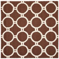 CAMBRIDGE, DARK BROWN / IVORY, 6' X 6' Square, Area Rug, CAM145H-6SQ