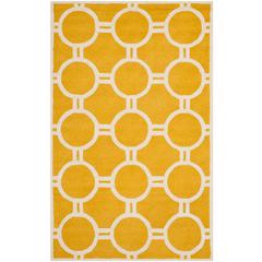 CAMBRIDGE, GOLD / IVORY, 5' X 8', Area Rug, CAM145Q-5