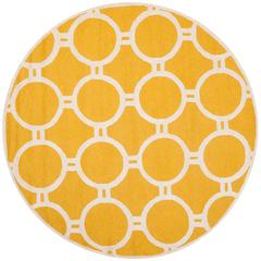 CAMBRIDGE, GOLD / IVORY, 6' X 6' Round, Area Rug, CAM145Q-6R