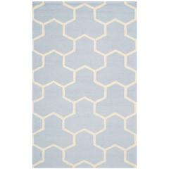 CAMBRIDGE, LIGHT BLUE / IVORY, 5' X 8', Area Rug, CAM146A-5