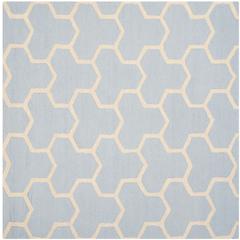 CAMBRIDGE, LIGHT BLUE / IVORY, 6' X 6' Square, Area Rug, CAM146A-6SQ