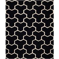 CAMBRIDGE, BLACK / IVORY, 8' X 10', Area Rug, CAM146E-8