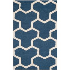 CAMBRIDGE, NAVY BLUE / IVORY, 2' X 3', Area Rug, CAM146G-2