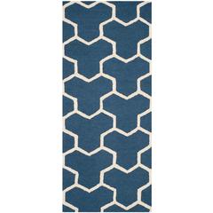 CAMBRIDGE, NAVY BLUE / IVORY, 2'-6" X 6', Area Rug, CAM146G-26