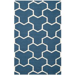 CAMBRIDGE, NAVY BLUE / IVORY, 5' X 8', Area Rug, CAM146G-5
