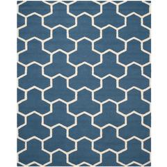 CAMBRIDGE, NAVY BLUE / IVORY, 8' X 10', Area Rug, CAM146G-8