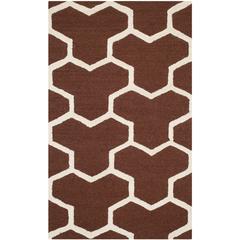 CAMBRIDGE, DARK BROWN / IVORY, 3' X 5', Area Rug, CAM146H-3