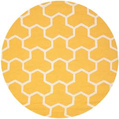 CAMBRIDGE, GOLD / IVORY, 6' X 6' Round, Area Rug, CAM146Q-6R