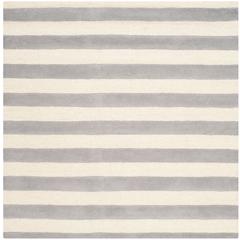 CAMBRIDGE, GREY / IVORY, 4' X 4' Square, Area Rug, CAM154A-4SQ