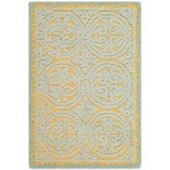 CAMBRIDGE, BLUE / GOLD, 2' X 3', Area Rug