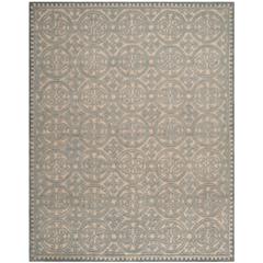 CAMBRIDGE, DUSTY BLUE / CEMENT, 10' X 14', Area Rug