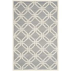 CAMBRIDGE, DARK GREY / IVORY, 5' X 8', Area Rug, CAM311D-5