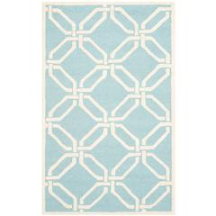 CAMBRIDGE, LIGHT BLUE / IVORY, 3' X 5', Area Rug, CAM311E-3
