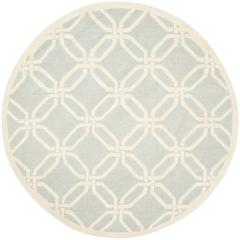 CAMBRIDGE, LIGHT GREY / IVORY, 6' X 6' Round, Area Rug, CAM311L-6R