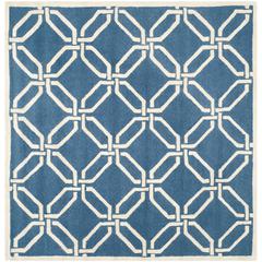 CAMBRIDGE, NAVY / IVORY, 6' X 6' Square, Area Rug, CAM311M-6SQ