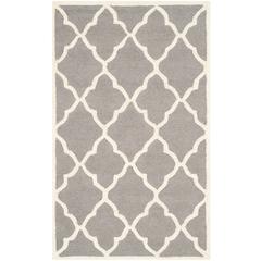 CAMBRIDGE, DARK GREY / IVORY, 3' X 5', Area Rug, CAM312D-3