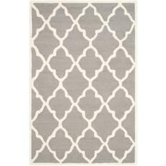 CAMBRIDGE, DARK GREY / IVORY, 4' X 6', Area Rug, CAM312D-4