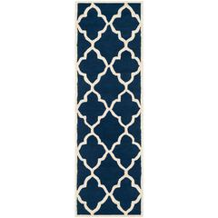 CAMBRIDGE, NAVY / IVORY, 2'-6" X 8', Area Rug, CAM312M-28