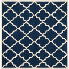 CAMBRIDGE, NAVY / IVORY, 6' X 6' Square, Area Rug, CAM312M-6SQ