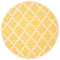CAMBRIDGE, GOLD / IVORY, 6' X 6' Round, Area Rug, CAM312Q-6R