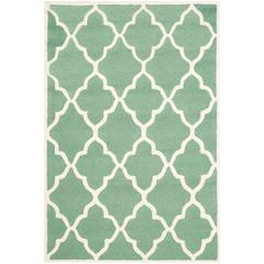 CAMBRIDGE, TEAL / IVORY, 4' X 6', Area Rug, CAM312T-4
