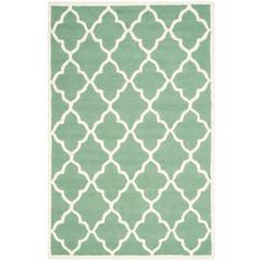 CAMBRIDGE, TEAL / IVORY, 5' X 8', Area Rug, CAM312T-5