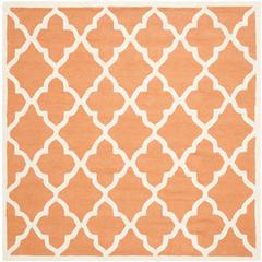 CAMBRIDGE, CORAL / IVORY, 6' X 6' Square, Area Rug, CAM312W-6SQ