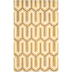 CAMBRIDGE, GOLD / GREY, 5' X 8', Area Rug