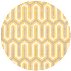 CAMBRIDGE, GOLD / GREY, 6' X 6' Round, Area Rug
