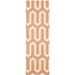 CAMBRIDGE, ORANGE / GREY, 2'-6" X 8', Area Rug