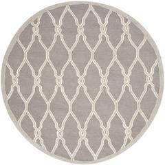 CAMBRIDGE, DARK GREY / IVORY, 6' X 6' Round, Area Rug, CAM352D-6R