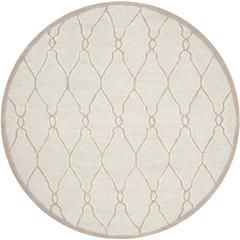 CAMBRIDGE, LIGHT GREY / IVORY, 6' X 6' Round, Area Rug, CAM352L-6R
