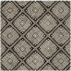 CAMBRIDGE, IVORY / CHARCOAL, 6' X 6' Square, Area Rug