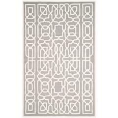 CAMBRIDGE, SILVER / IVORY, 5' X 8', Area Rug, CAM570D-5