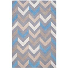 CAMBRIDGE, GREY / IVORY, 5' X 8', Area Rug, CAM580A-5