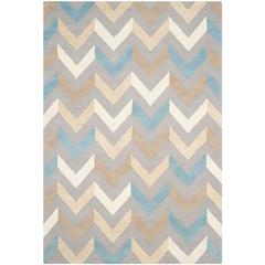 CAMBRIDGE, GREY / IVORY, 6' X 9', Area Rug, CAM580A-6