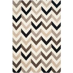 CAMBRIDGE, IVORY / BLACK, 6' X 9', Area Rug, CAM580C-6