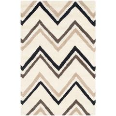 CAMBRIDGE, IVORY / BLACK, 2'-6" X 4', Area Rug, CAM581B-24