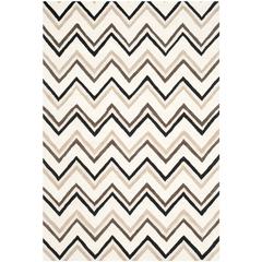 CAMBRIDGE, IVORY / BLACK, 6' X 9', Area Rug, CAM581B-6