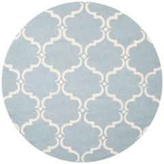 CAMBRIDGE, BLUE / IVORY, 6' X 6' Round, Area Rug, CAM703B-6R