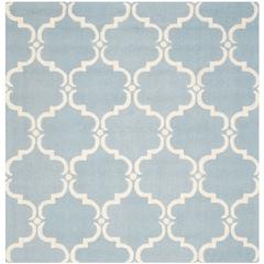 CAMBRIDGE, BLUE / IVORY, 6' X 6' Square, Area Rug, CAM703B-6SQ