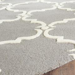 CAMBRIDGE, DARK GREY / IVORY, 8' X 8' Round, Area Rug, CAM703D-8R