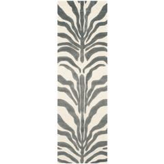 CAMBRIDGE, IVORY / DARK GREY, 2'-6" X 8', Area Rug