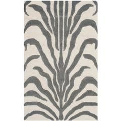 CAMBRIDGE, IVORY / DARK GREY, 2' X 3', Area Rug