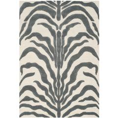 CAMBRIDGE, IVORY / DARK GREY, 4' X 6', Area Rug