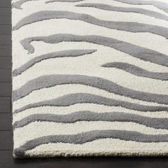 CAMBRIDGE, IVORY / DARK GREY, 5' X 8', Area Rug