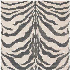 CAMBRIDGE, IVORY / DARK GREY, 6' X 6' Square, Area Rug