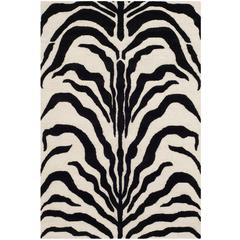 CAMBRIDGE, IVORY / BLACK, 3' X 5', Area Rug, CAM709Q-3