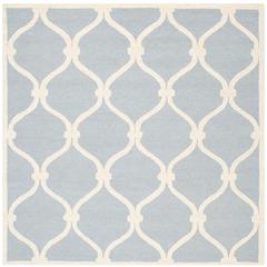 CAMBRIDGE, BLUE / IVORY, 6' X 6' Square, Area Rug, CAM710B-6SQ