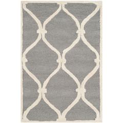 CAMBRIDGE, DARK GREY / IVORY, 2' X 3', Area Rug, CAM710D-2